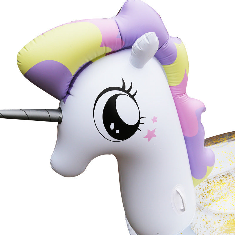 Colchoneta hinchable de princesa Pegaso brillante permeable al aire