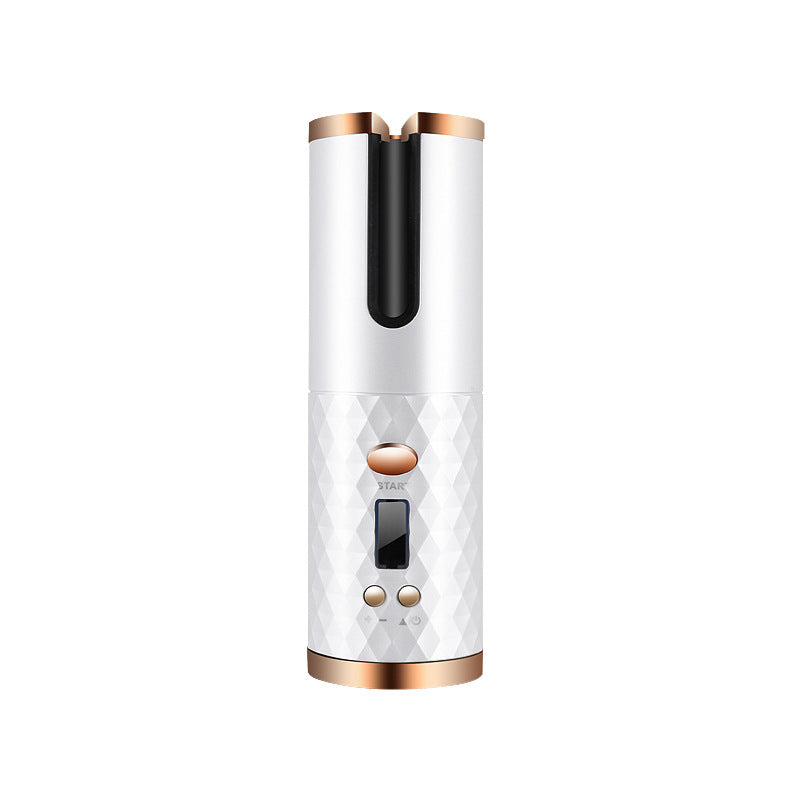 Rizador de pelo automático recargable para mujer, rizador de pelo portátil, pantalla LCD, rizador giratorio de onda rizadRizador de pelo automático recargable para mujer, rizador de pelo portátil, pantalla LCD, rizador giratorio de onda rizado de cerámica