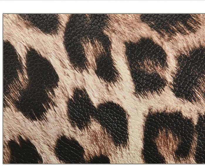 Bolso de mano en contraste con estampado de leopardo de gran capacidad, bolso de gimnasio de hombro