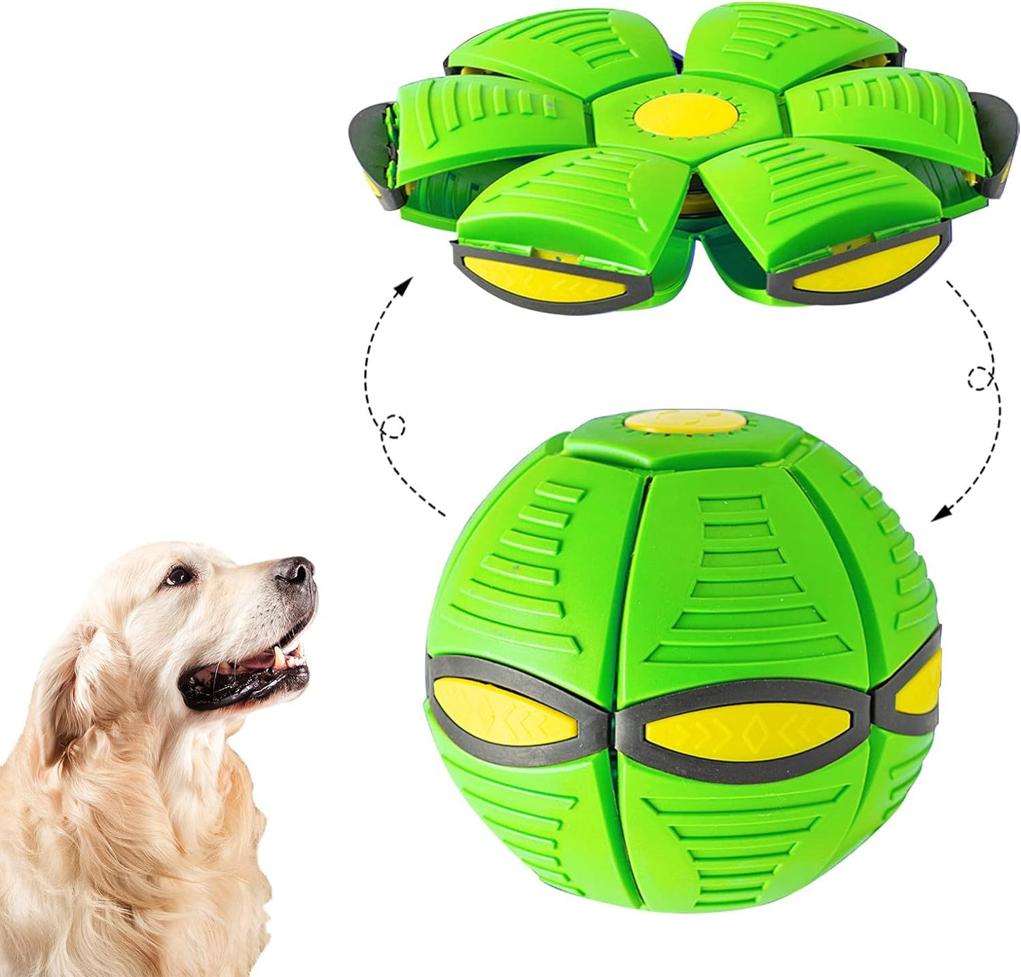 Pet Toy Flying Saucer Ball For Dogs 6 Lights Flying Saucer Ball Outdoor Yard Dog Toys Magic Stomp Magic Ball Children Toy Magic UFO Ball For Dogs Game