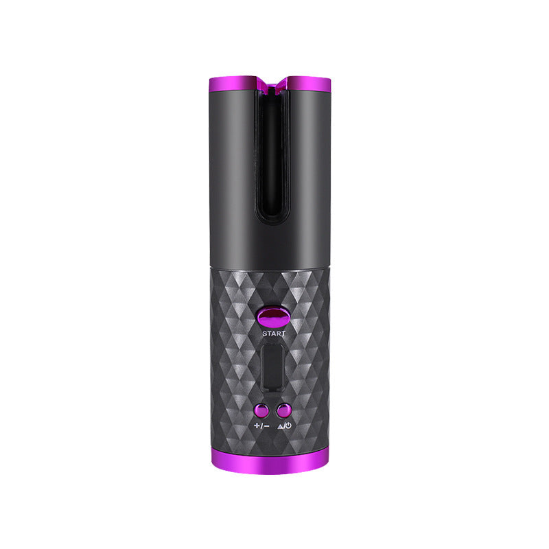 Rizador de pelo automático recargable para mujer, rizador de pelo portátil, pantalla LCD, rizador giratorio de onda rizadRizador de pelo automático recargable para mujer, rizador de pelo portátil, pantalla LCD, rizador giratorio de onda rizado de cerámica