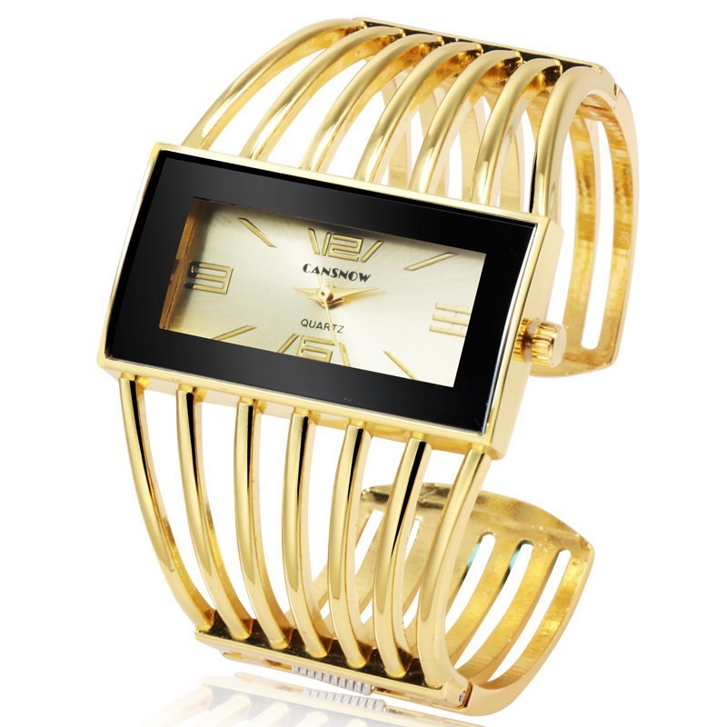 Reloj CANSNOW para mujer, de lujo, a la moda, de oro rosa, con pulsera, para vestir, femenino