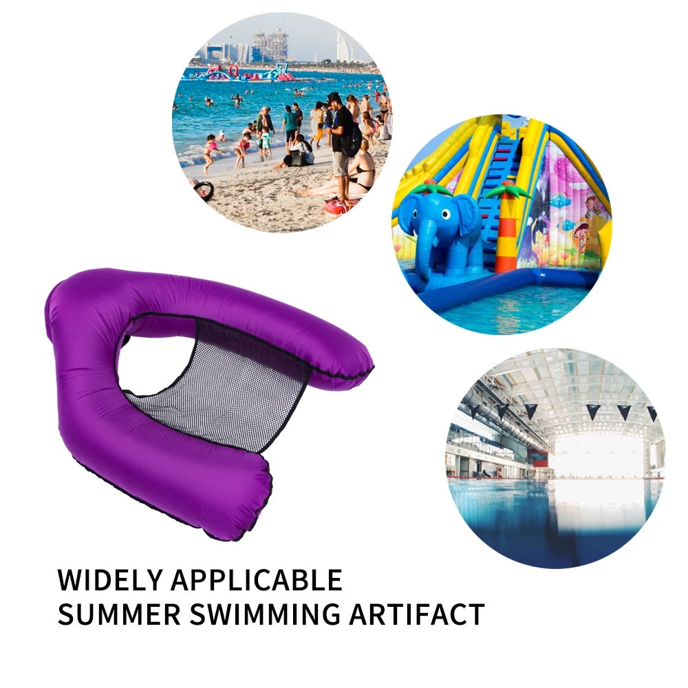 PVC Summer Inflatable Foldable Floating Row Swimming Pool Water Hammock Air Mattresses Bed Beach Water Sports Lounger Chair