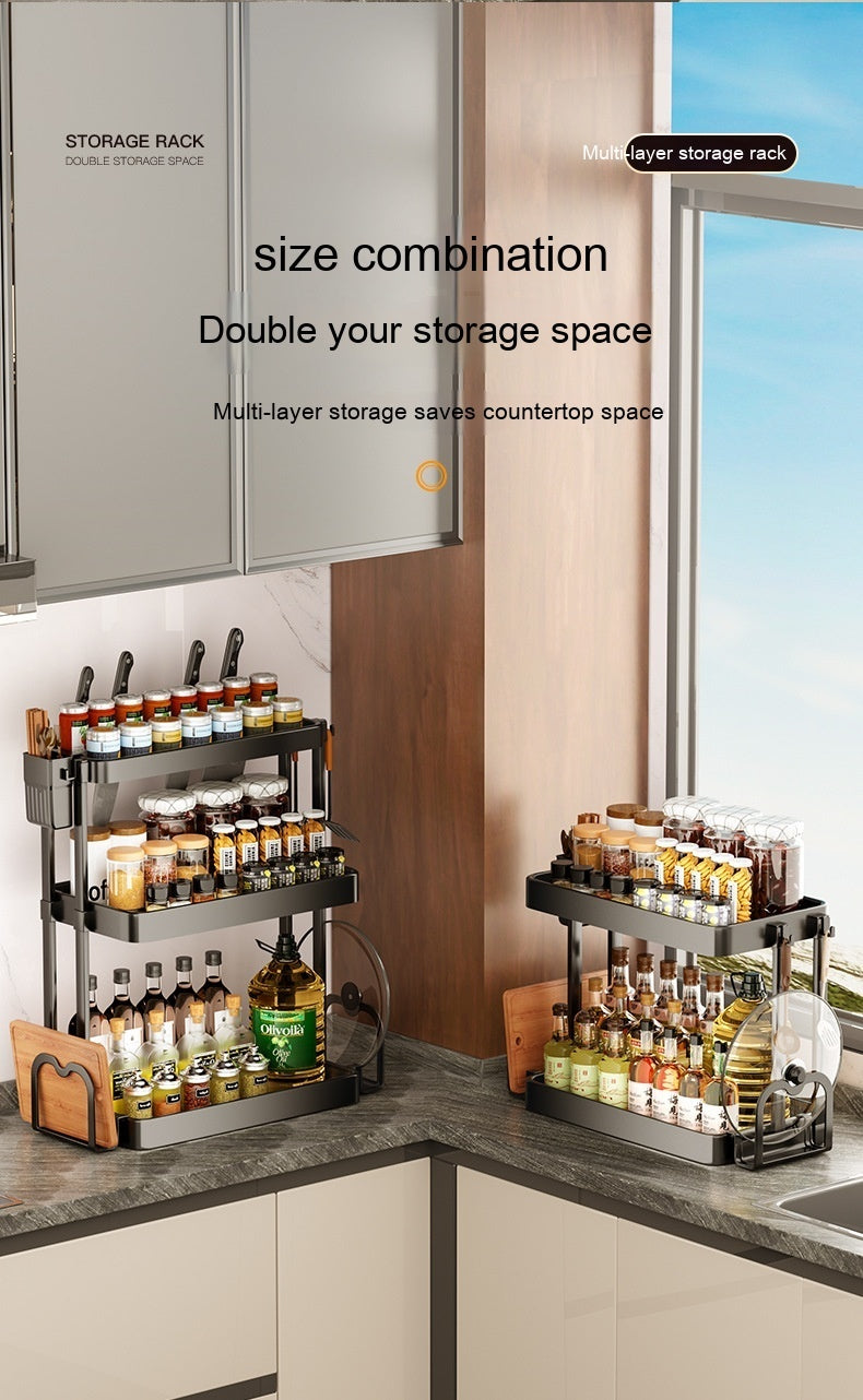 Estante de cocina para condimentos Almacenamiento multicapa Suministros de cocina