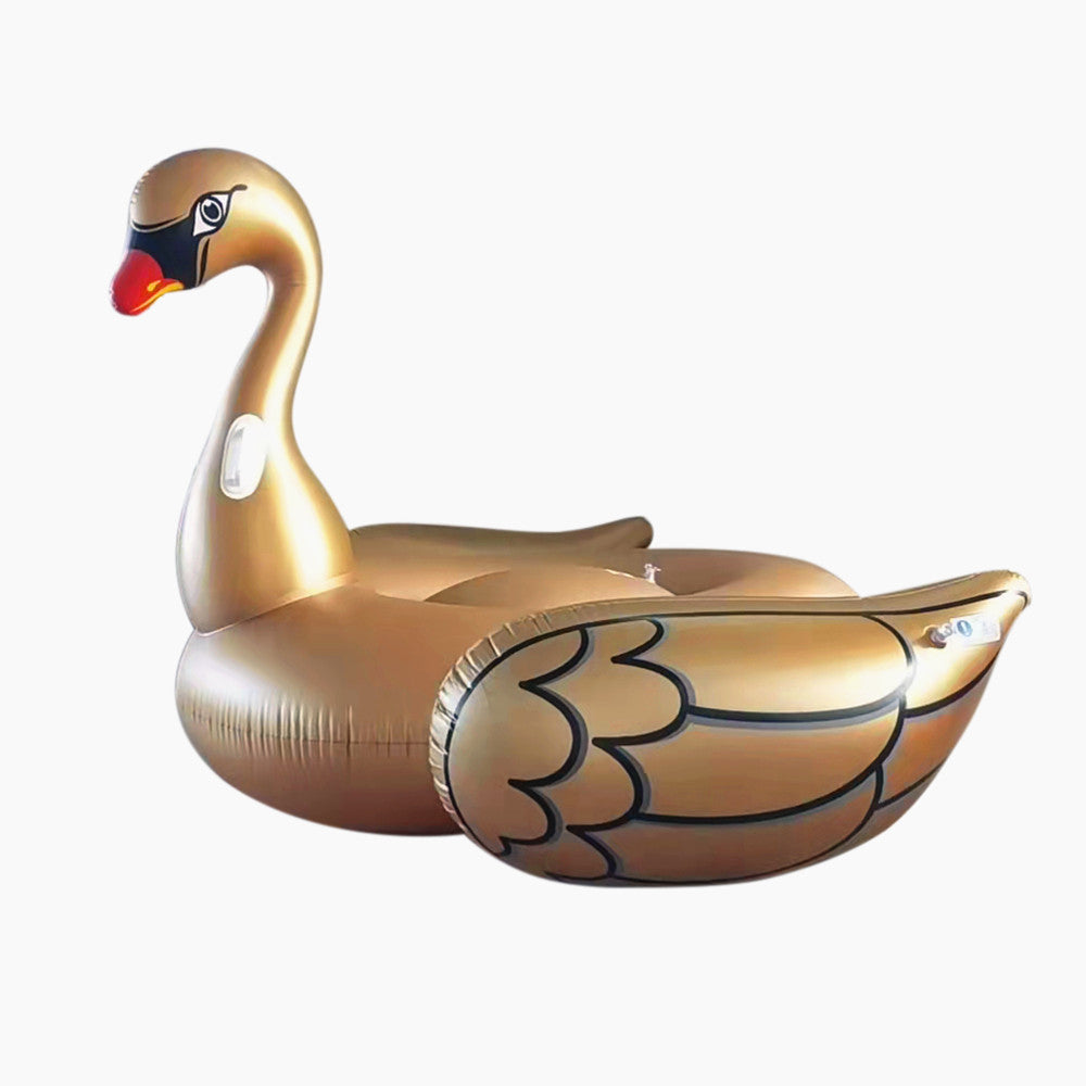 Flotador hinchable para montaje en cisne dorado