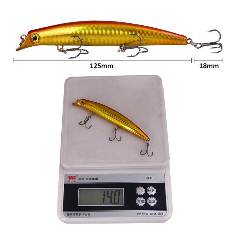 New Luya Water Surface Wave Climbing Plastic Fish Bait 12.5cm 14g