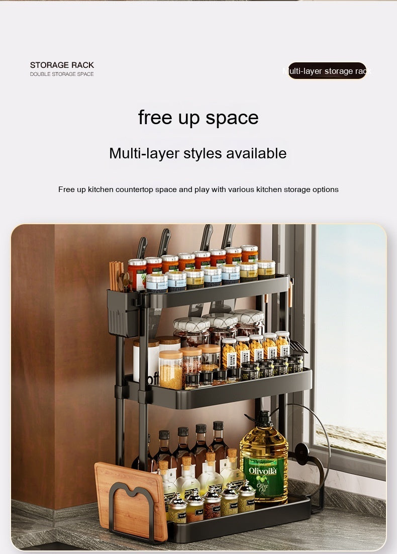 Estante de cocina para condimentos Almacenamiento multicapa Suministros de cocina