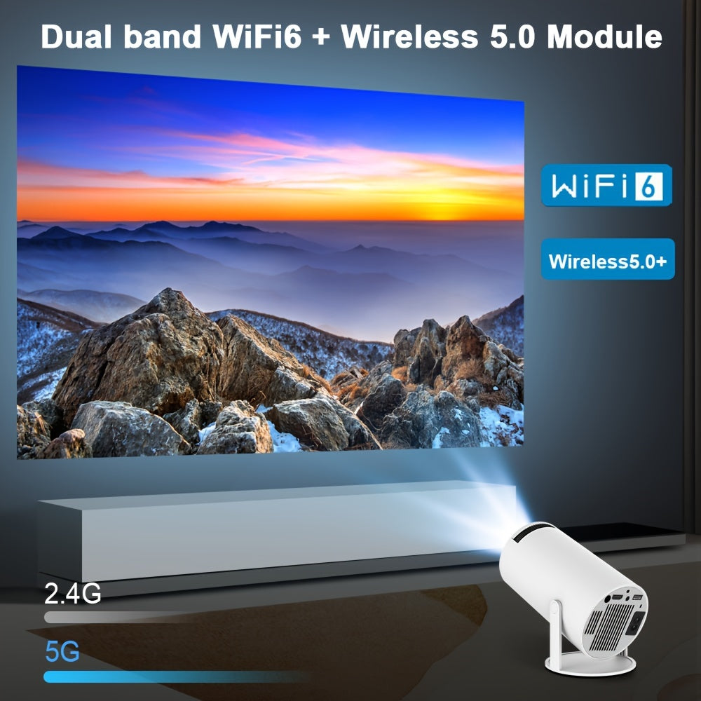 Magcubic Projector Android 11.0 200ANSI WiFi6 EU Plug Allwinner H713 Mali-G312 Dual Wifi HD 1280*720p wireless5.0 4K Auto Correction Home Theater
