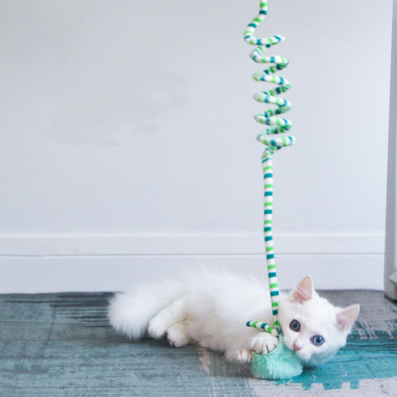 Juguete interactivo colgante para gatos, juguete de simulación para gatos, divertido juguete para que se auto-oigan, varita para jugar, accesorios para mascotas.