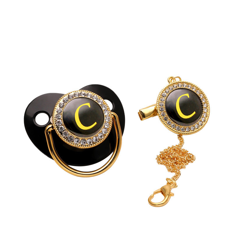 26 Letras Black Play Mouth Con Clip De Cadena