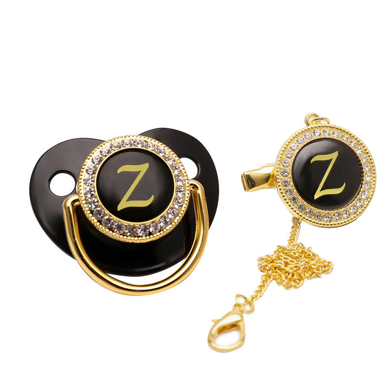 26 Letras Black Play Mouth Con Clip De Cadena
