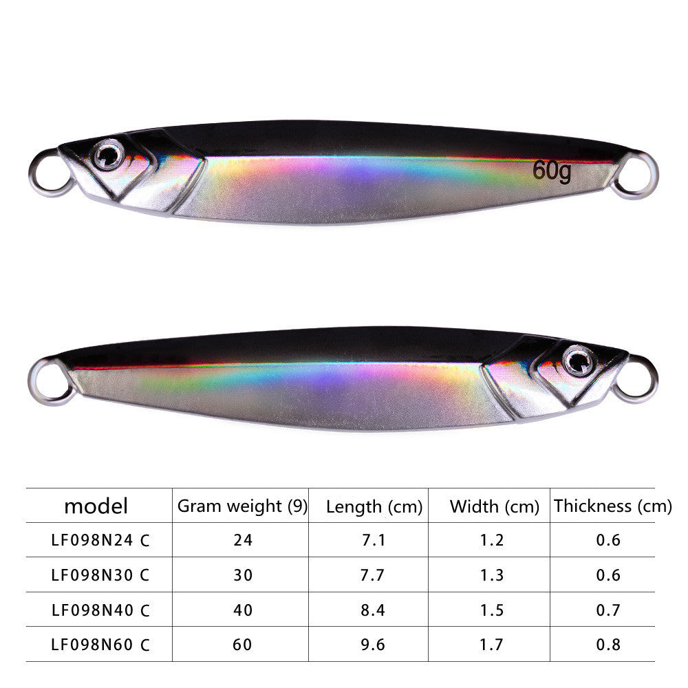 Luminous Iron Plate Lead Fish Long-range Metal Bionic Lure Bait Bionic Bait