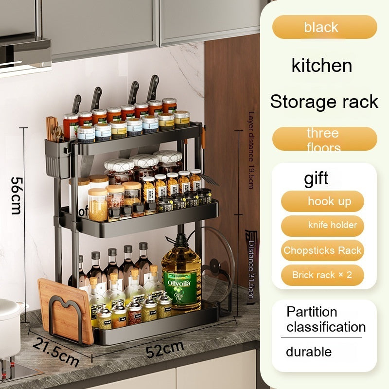 Estante de cocina para condimentos Almacenamiento multicapa Suministros de cocina