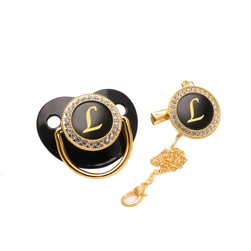 26 Letras Black Play Mouth Con Clip De Cadena