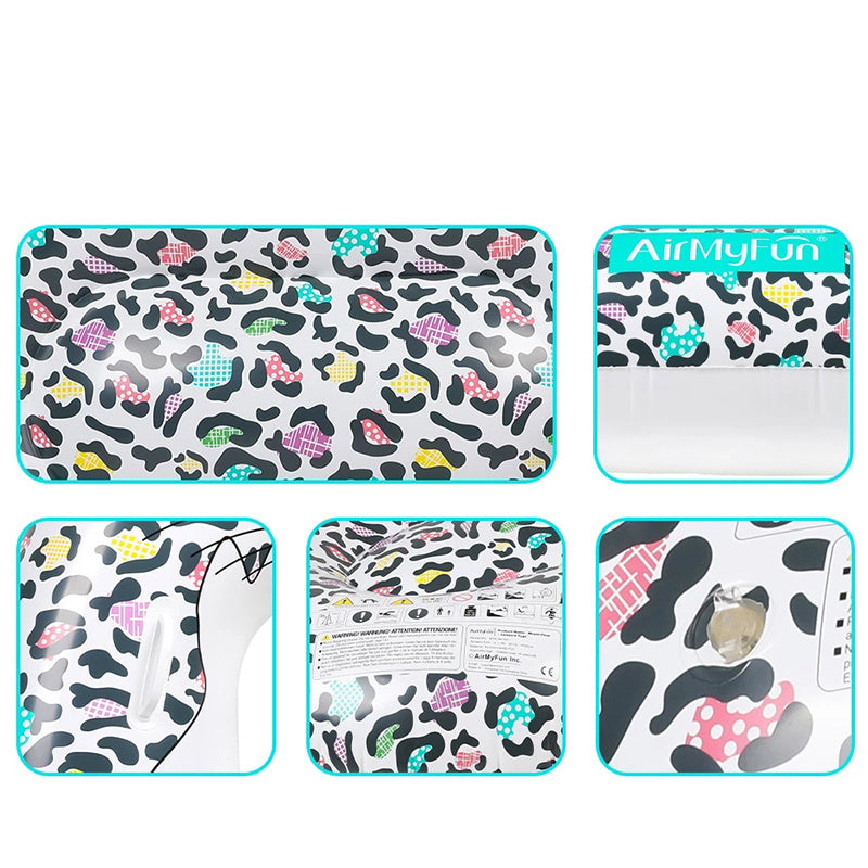 Oversized Thickened Inflatable Water Mount Color Leopard Inflatable Floating Row