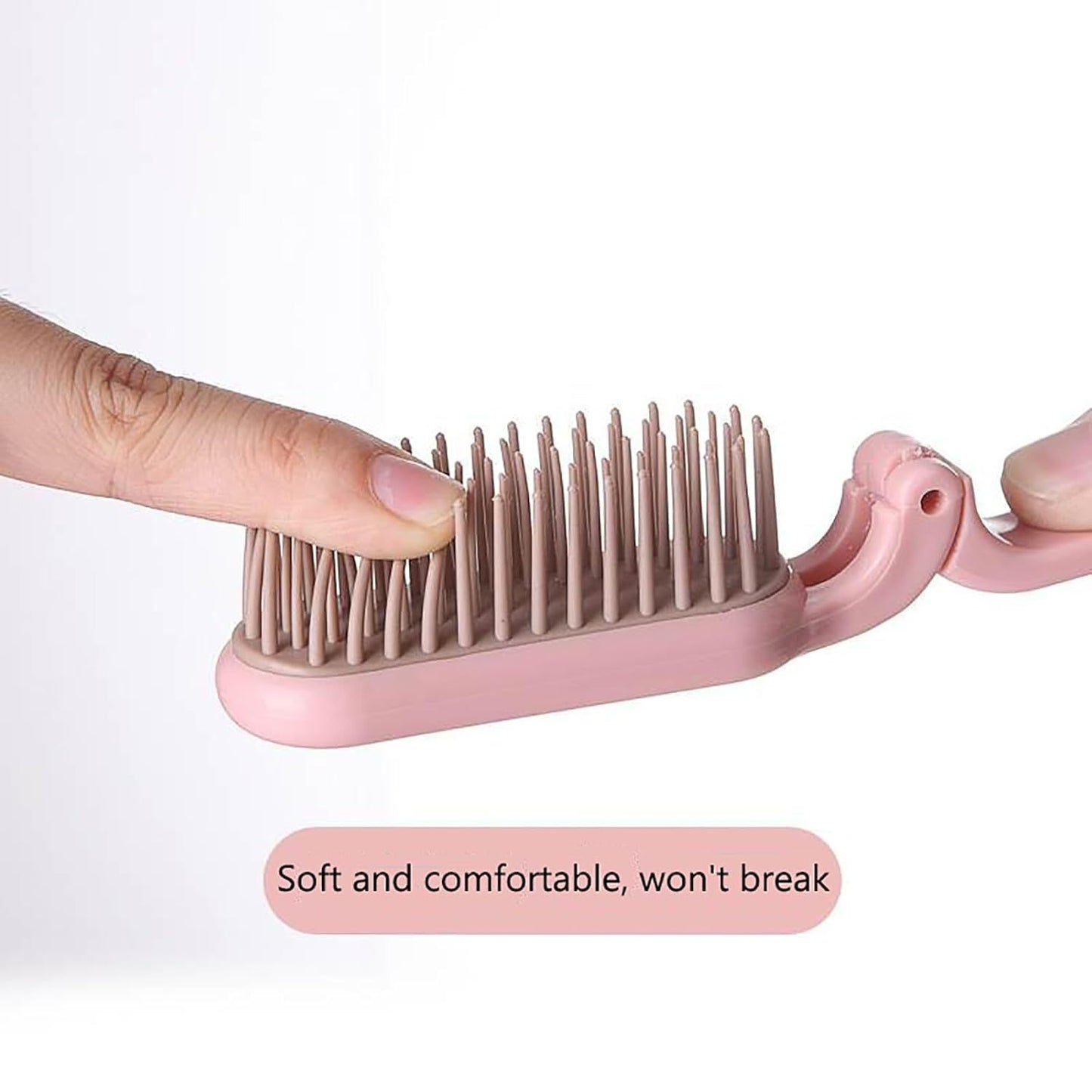Cepillo plegable para mascotas, cepillo portátil de viaje para mascotas, peine de dientes suaves para cachorros.