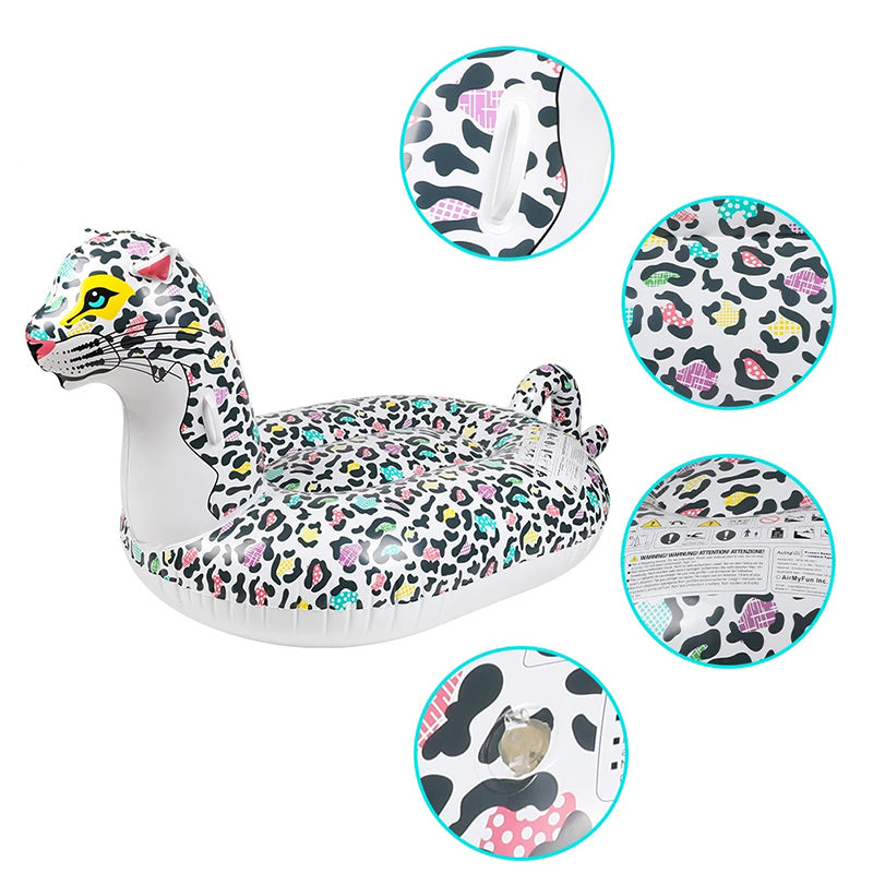 Oversized Thickened Inflatable Water Mount Color Leopard Inflatable Floating Row