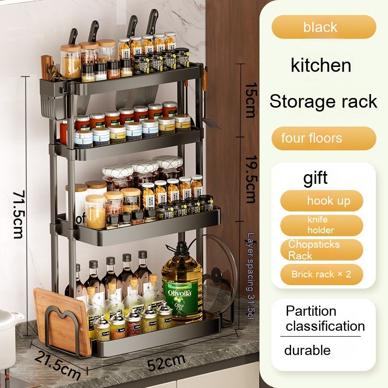 Estante de cocina para condimentos Almacenamiento multicapa Suministros de cocina