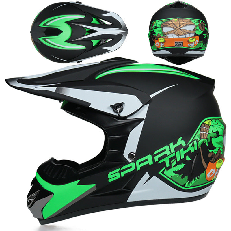 Casco todoterreno, motocicleta, casco todoterreno pequeño
