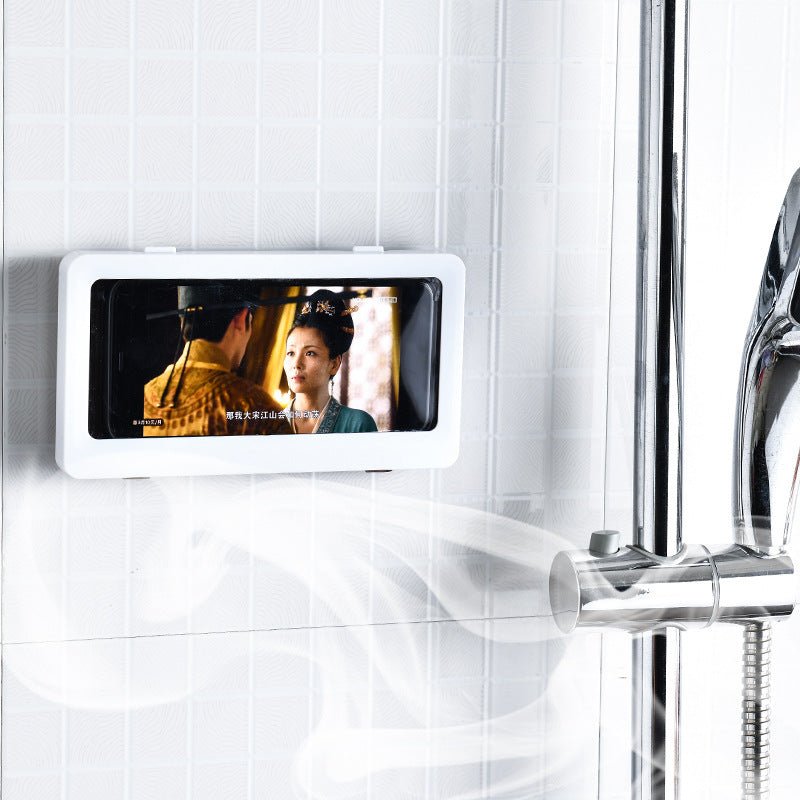 Bathroom Waterproof Mobile Phone Case Lazy Holder Free Punching And Rotatable