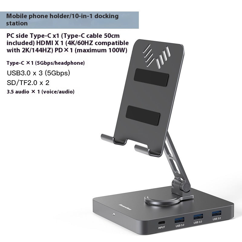 Flat Rotating Bracket Type-c Extension Converter