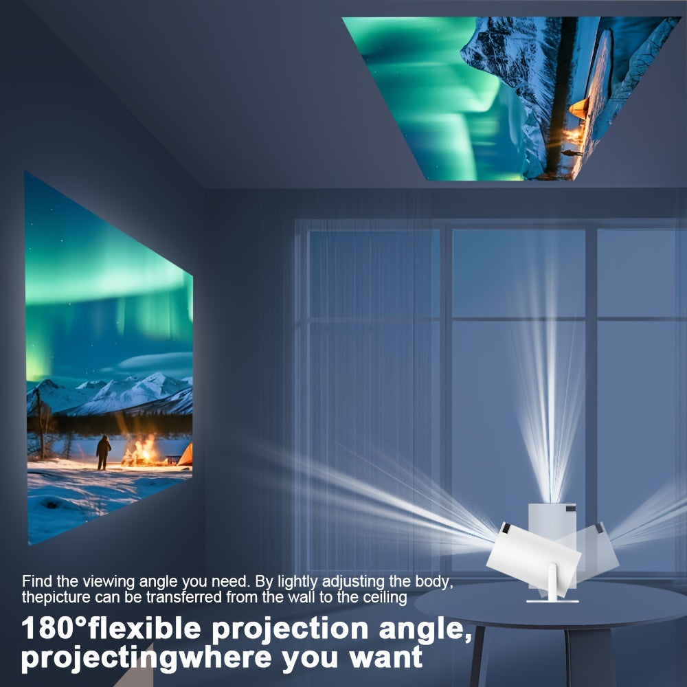 Magcubic Projector Android 11.0 200ANSI WiFi6 EU Plug Allwinner H713 Mali-G312 Dual Wifi HD 1280*720p wireless5.0 4K Auto Correction Home Theater