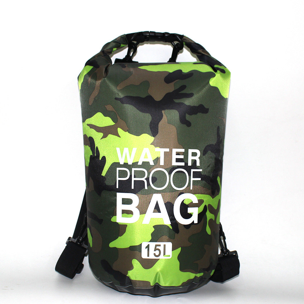 Bolsa impermeable estanca,camuflaje de poliéster, doble hombro