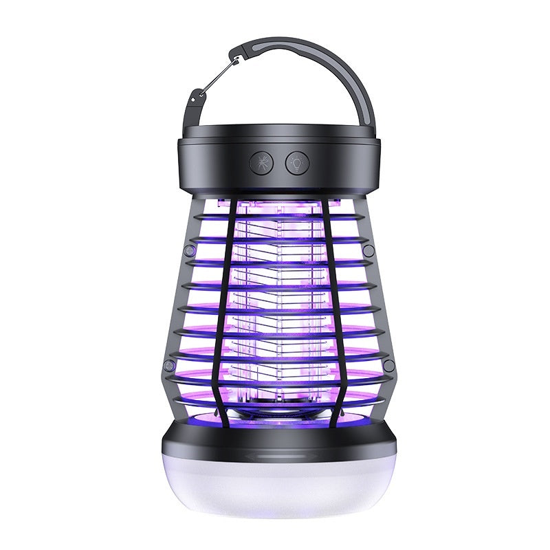 Lámpara asesina de mosquitos 2 en 1, atrapamoscas eléctrico, asesino de mosquitos eléctrico recargable USB, trampa eléctrica para moscas con luz nocturna, luz de emergencia, terraza asesina de mosquitos, camping